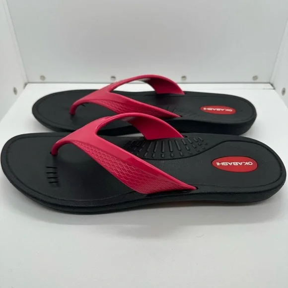 Okabashi Pink Flip Flops Sandals Women’s Size L - Picture 4 of 10